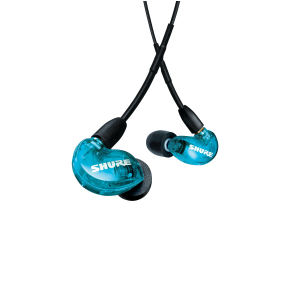 Shure SE215DYBL+UNI-EFS - Suchawki douszne AONIC215 z pojedynczym przetwornikiem i kablem 3.5mm (niebi...