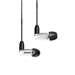 Shure SE31BAWUNI-EFS - Suchawki douszne AONIC3 z pojedynczym przetwornikiem i kablem 3.5mm (biae)
