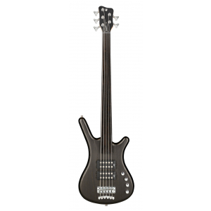 RockBass Corvette $$, 5-String, Fretless - Nirvana Black Transparent Satin bass guitar