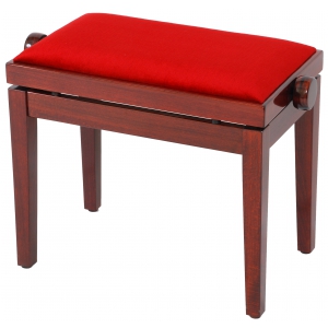 Grenada BG 27 piano bench, gloss mahogany, red drubbing