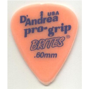 D′Andrea 351 Pro Grip Brites 0.60mm Plektrum