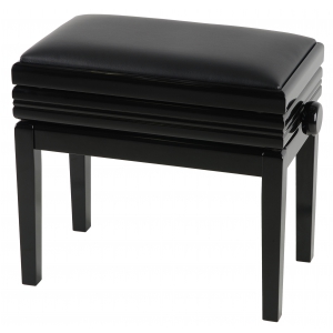 Grenada BG 5 piano bench with drawer, gloss black, leather