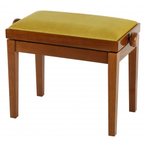 Grenada BG 27 piano bench, gloss walnut, gold drubbing