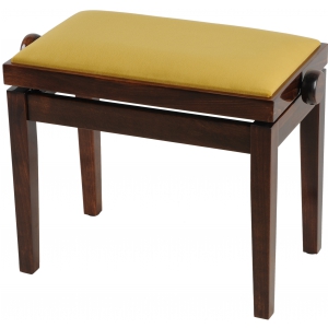 Grenada BG 27 piano bench, gloss walnut, gold drubbing