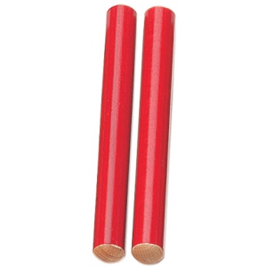 Rohema Percussion 61555/R  Claves, Beech, Red  Schlaginstrument