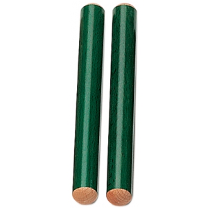 Rohema Percussion 61555/G  Claves, Beech, Green  Schlaginstrument
