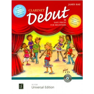 PWM Rae James - Clarinet Debut. 12 ³atwych utworów dla pocz±tkuj±cych klarnecistów (+ CD)