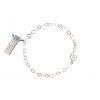 Zebra Music bracelet treble clef, silver, B005