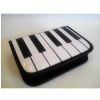 Zebra Music pencil case with piano keyboard motif, stiff