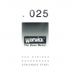 Warwick 42025 RED.025, Stainless Steel, Bassgitarren-Saite
