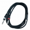 RockCable Patch-Kabel - TRS (6.3 mm / 1/4) to 2 x TS (6.3 mm / 1/4) - 1 m / 3.3 ft.