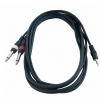 RockCable 20913 D4 Patch-Kabel 2 x TS / 1 x miniTRS