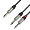 Adam Hall Cables K4 YVPP 0300 Audiokabel REAN 6,3 mm Klinke Stereo auf 2 x 6,3 mm Klinke Mono 3 m 