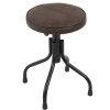Stim ST11BI mini stool, adjustable height, brown upholstery 