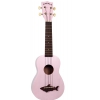 Kala Makala Shark Soprano Pink ukulele with cover