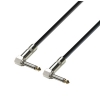 Adam Hall Cables K3 IRR 0030 Instrumentenkabel 6,3 mm Winkelklinke mono auf 6,3 mm Winkelklinke mono 0,3 m 