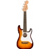 Fender Fullerton Stratocaster Sunburst Konzert-Ukulele (mit Tonabnehmer)