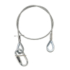  Adam Hall Accessories S 37060 P Safety Rope 3 mm, 0.6 m, with Cable Eyes, up to 5 kg, Silver 