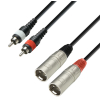 Adam Hall Cables K3 TMC 0300 Audiokabel ummantelt 2 x RCA Stecker auf 2 x XLR Stecker, 3 m 