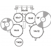 Mapex VE-5044 FTC VX Venus Schlagzeug-Set