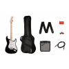 Fender Squier Sonic Stratocaster MN Black Pack - E-Gitarre + GigBag + Gitarrenverstrker