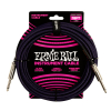 Braided Instrument Cable Straight/Straight 18ft - Purple/Black