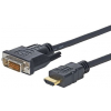 MicroConnect HDM192411.8 kabel HDMI - DVI-D M-M Cable 1.8m, HDMI Type A - DVI-D 24+1 M-M - WYPRZEDA�