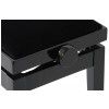 Grenada BG 27 piano bench, gloss black, black drubbing