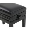 Grenada BG 5 piano bench with drawer, gloss black, leather