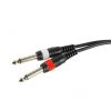 Adam Hall K3 YWPP 0300 Y-Kabel 2 x Klinke TS auf Miniklinke TRS | 3 m