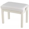 Grenada X 30 piano bench, gloss white, leather eco
