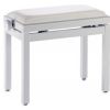 Stagg PB39 Piano bench with white vinyl top 