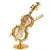 Zebra Music golden mini violin with Swarovski crystals Zebra Music golden mini violin with Swarovski crystals