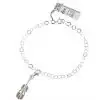 Zebra Music bracelet with violin, silver, B006