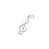 Zebra Music pendant treble clef, silver, B009