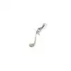 Zebra Music pendant note, silver, B029