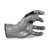 GuitarGrip Male Hand Silver Metallic L