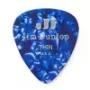 Dunlop Genuine Celluloid Classic Picks, Player′s Pack, perloid blue, thin