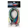 RockCable Patch-Kabel - straight TS (6.3 mm / 1/4), multi-color, 6 pcs. - 60 cm / 23 5/8