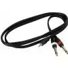 RockCable 20913 D4 Patch-Kabel 2 x TS / 1 x miniTRS