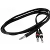 RockCable Patch-Kabel - TRS (6.3 mm / 1/4) to 2 x TS (6.3 mm / 1/4) - 1.8 m / 5.9 ft.