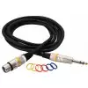 RockCable Mikrofon-Kabel   - XLR (female) / TRS Plug (6.3 mm / 1/4), color coded - 10 m / 32.8 ft.