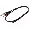 RockCable 20911 D4 Patch-Kabel 2 x TS / 1 x miniTRS