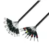 Adam Hall K3 L8 MV 0300 Multicore Kabel 8 x XLR male auf 8 x 6,3 mm Klinke stereo 3 m