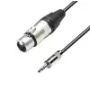 Adam Hall Cables K5 MYF 0150 Mikrofonkabel Neutrik XLR female auf 3,5 mm Klinke stereo 1,5 m 