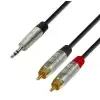 Adam Hall Cables K4 YWCC 0300 Audiokabel REAN 3,5 mm Klinke stereo auf 2 x Cinch male 3 m 