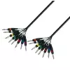 Adam Hall Cables K3 L8 PP 0300 Studio Loom Kabel 8 x Klinke TS auf 8 x Klinke TS | 3 m 