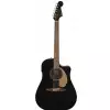 Fender Redondo Player Walnut Fingerboard, Jetty Black Westerngitarre (mit Tonabnehmer)