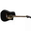 Fender Redondo Player Walnut Fingerboard, Jetty Black Westerngitarre (mit Tonabnehmer)
