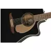 Fender Redondo Player Walnut Fingerboard, Jetty Black Westerngitarre (mit Tonabnehmer)